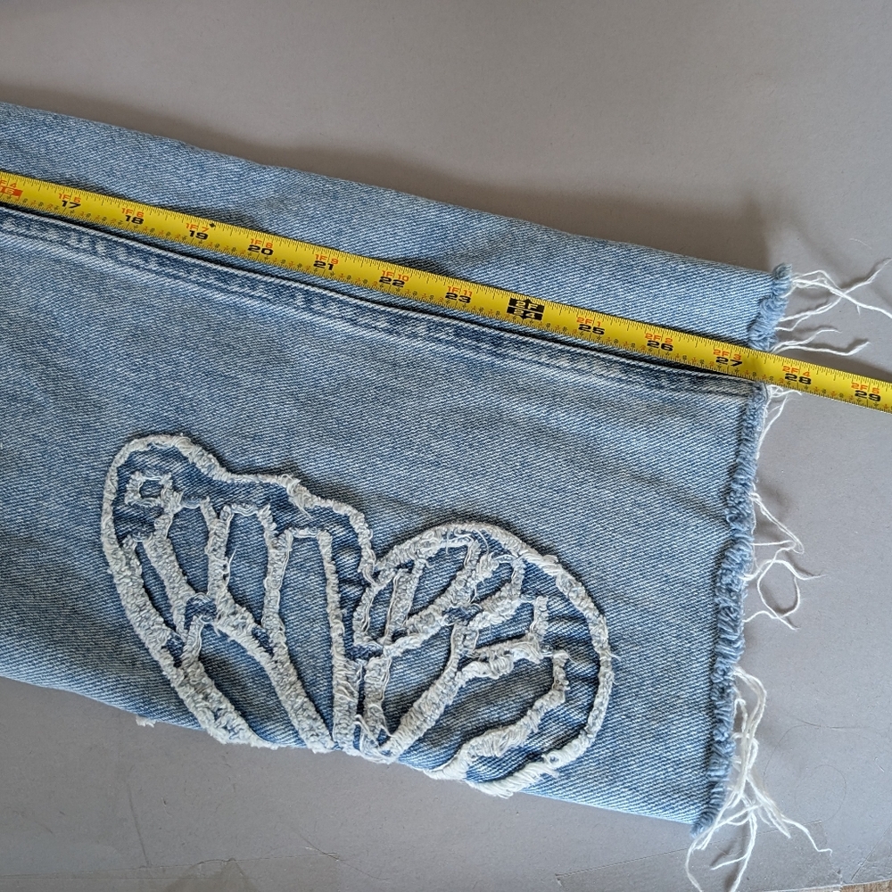 Wide Leg Butterfly Medium Wash Pac Sun Blue Jeans - Picture 11 of 11
